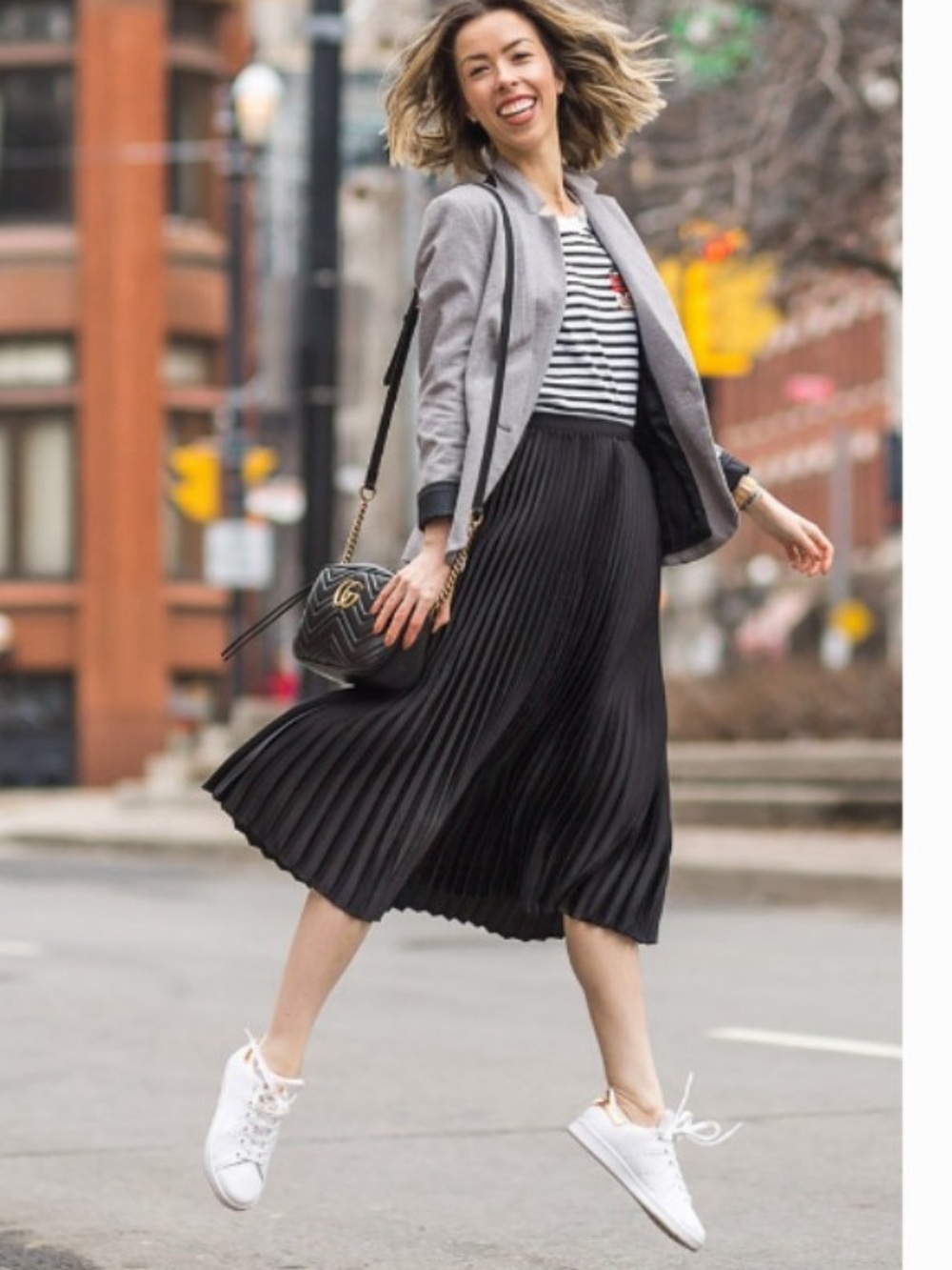 Babaton Jude Pleated Midi Skirt